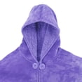 thumbnail image 3 of Catalonia Women's Poncho Cape, Sherpa Fleece Cloak Coat, Snuggly Hooded Wearable Blanket, Gift Idea for Adults and Teen Girls, Purple, 3 of 7
