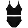 thumbnail image 4 of Seamless Bralettes for Women No Underwire Bra Feature V-Neck Sport Bra Style W-785 Black M, 4 of 4