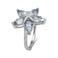 thumbnail image 2 of JEWELEXCESS 4 1/4 Carat T.G.W. Sky Blue Topaz Gemstone Sterling Silver Flower Ring, 2 of 4