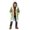Light Green, variant on Winter Festival Cardigan for Children - Cozy Trim Hooded Coat for Holiday Events and Daily Use