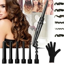 SDOHIG 6 in 1 Curling Iron Set, Hair Curlers Set, Curling Wands, Hair Curling Stick, Hair Curler Iron for Long and Short Hair, for Waves and Beach Curls