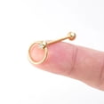 thumbnail image 6 of SeekLGT Tongue Rings Surgical Steel Heart Shape Body Piercing Jewelry for Women 14G Barbell Silver Tongue Piercing Stud Nickel Free 1pc, 6 of 8