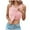 Pink, variant on lmcalzta Womens Ribbed Tank Tops Crew Neck Sleeveless Crop Tank Tops with Padded Slim Fitting Comfy Cami