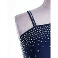 thumbnail image 7 of Kaerm Womens Sleeveless Lyrical Dance Dress Glittery Asymmetrical Shoulder Split Dress Modern Dancewear Navy Blue S, 7 of 7