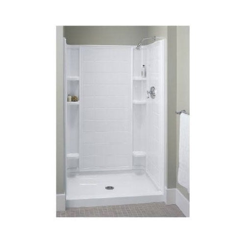 Sterling Ensemble 36 in. x 34 in. Single Threshold Shower Base in White
