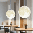 thumbnail image 3 of Lámpara de araña moderna con diseño de planeta romántico, minimalista, para dormitorio, restaurante, con impresión 3D, 3 of 7