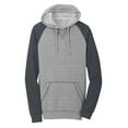 thumbnail image 5 of District Young Mens Lightweight Fleece Raglan Hoodie-2XL (Heathered Grey/ Heathered Charcoal), 5 of 6