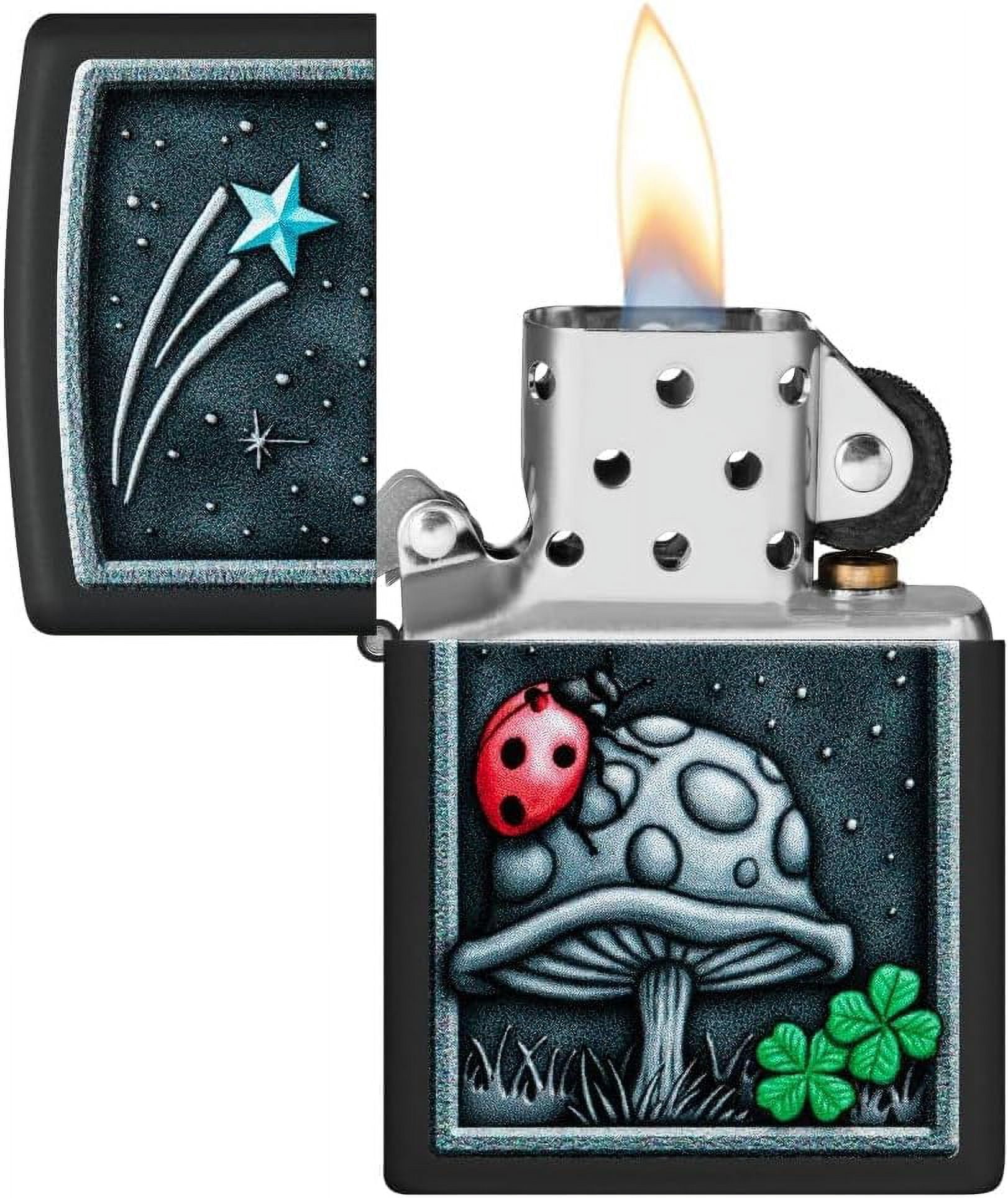 Zippo Lighter-Mushroom Trip Design Windproof Lighter (Mushroom Ladybug 48724)