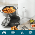 thumbnail image 6 of 2 Pack, Silicone Air Fryer Liners, Reusable Basket Mat & Baking Tray, Oven Safe Silicone Pot for Air Fryers & Accessories ( 6.2 in & 7.5 in ), 6 of 11