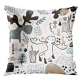 thumbnail image 1 of RYLABLUE Taie d'Oreiller Enfantine Élans en Bois et Formes Abstraites Scandinave Parfaite, 1 of 1