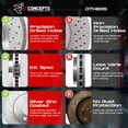 thumbnail image 3 of R1 Concepts Front Rear Brakes and Rotors Kit |Front Rear Brake Pads| Brake Rotors and Pads| Ceramic Brake Pads and Rotors |Hardware Kit|fits 2005-2010 Scion tC, 3 of 7