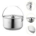 thumbnail image 6 of yotijay Camping Hanging Pot Camping Pot 4500ml for 6-8 People Open Fire Picnic Pot Large, 6 of 9