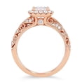 thumbnail image 3 of 0.70 Carat Excellent Cushion Cut Natural Diamond Solitaire with Accents Beautiful Ring for Anniversary Solid 14K Rose Gold Size 4.5, 3 of 6