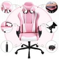 thumbnail image 2 of BestOffice Ergonomic Gaming Chair, Lumbar Support, Rolling Swivel for Women(Pink), 2 of 7