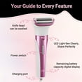 thumbnail image 5 of TURKIO 5-in-1 Rechargeable Cordless Electric Razor for Women, Trimmer for Women with Face, Nose, Eyebrow, Arms, Armpit, Legs, Rose Pink, 5 of 8