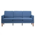 thumbnail image 4 of Triple Tree Modular Sofa Modern Linen with Side Pocket 3-Seater Sofa, Navy Blue, 4 of 7