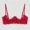 Red, variant on Women's 1/4 Cup Lace Bra Balconette See Through Mesh Underwired Demi Spaghetti Strap Supportive Lingerie Bra