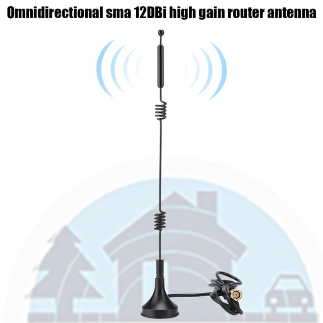 Antena Wifi Antena Router 12dbi Alta Ganancia 2.4 5Ghz DOBLE BANDA OMNIDIRECCIONAL Wifi Enrutador Antena Doble Hénice 5 Metro