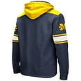 thumbnail image 3 of Men's Colosseum Navy Michigan Wolverines Big & Tall Hockey Lace-Up Pullover Hoodie, 3 of 3