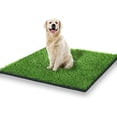 thumbnail image 1 of Alfombra de césped Artificial de 20x24,8 pulgadas, césped para perros, interior, exterior, hierba falsa, orinal para perros, área de entrenamiento, terraza, decoración de césped, 1 of 5