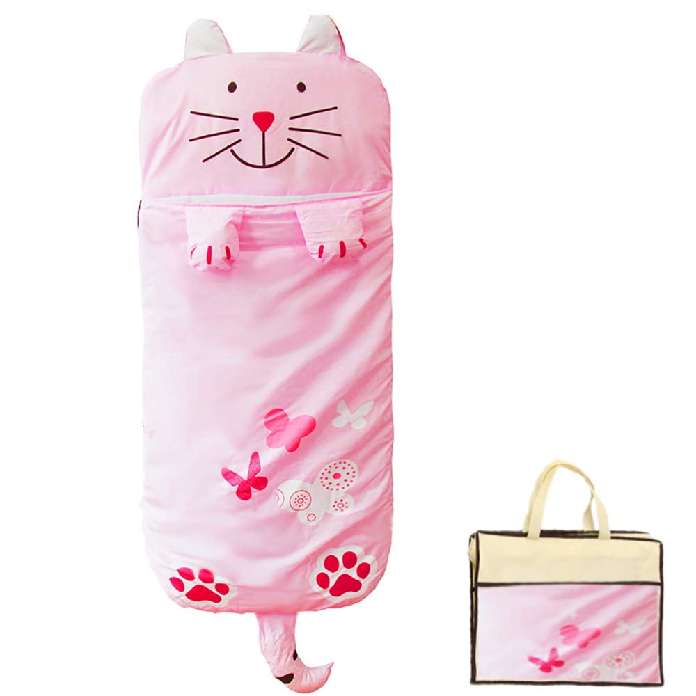 Cat Sleeping Bag Kids Slumber Bags with Zipper Children Nap Mats Camping Indoor Outdoor Traveling Sleepsacks Soft Slumber Bag for Boys and Girls pick Walmart