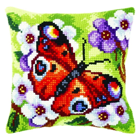 Cushion cross stitch kit "Butterfly" 9379