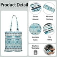 thumbnail image 3 of Sac Fourre-Tout en Toile à Grain de Bois Vintage – Sac de Courses Réutilisable Bohème Rustique, 3 of 6