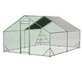 thumbnail image 5 of Large Metal Chicken Coop 13.1x9.8x6.6 ft Chicken Cage Hen House Poultry Rabbit Hutch Enclosuse with Waterproof Cover, 5 of 13
