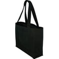 thumbnail image 2 of Daily Tote with Shoulder Length Handle and Outside Pocket, Black, 2 of 2