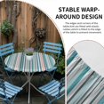 thumbnail image 5 of Colored Stripes Fitted Tablecloth with Elastic Edged, Round Table Cloth for Dining Table, Modern Abstract Pink Blue Turquoise Lines Waterproof Oil Proof Table Cover for Indoor Outdoor 36"-44", 5 of 8