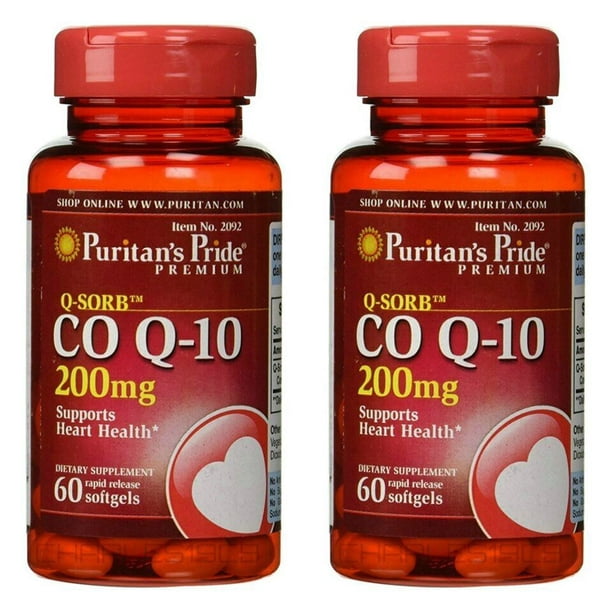 Puritan's Pride CO Q10 Heart Cardiovascular Wellness 200 mg 60
