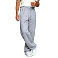 thumbnail image 4 of Yongwang Mens Fashion Sweatpants Open Bottom Drawstring Elastic Waist Sweatpants Lightweight Casual Comfy Trousers with Pocket, 4 of 6