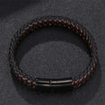 thumbnail image 6 of Paleo Hebrew Yhwh Bracelet - Israelite Hebrew Name of God Amulet Lines Leather Cuff Bangle - Tetragrammaton Jewish Messianic Wristband - Yahweh Jewelry for Men Women, Red, 7.28'', 6 of 7