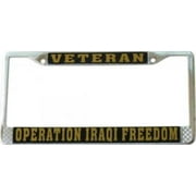 Operation Iraqi Freedom Chrome License Plate Frame