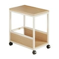 thumbnail image 3 of BELOVING Computer Host Stand PC Case Rack Wood for Home Office Rolling Cart with Caster Wheels Computer Tower Shelf PC Stand for Floor White frame M, 3 of 7