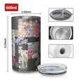 thumbnail image 4 of 20oz Coffee Tumblers Pioneer Flower Floral Print Pattern Stainless Steel Vacuum Insulated Travel Tumbler Coffee Cups Mug with Lid and Straw with Cleaning Brush for Cold & Hot Drinks, 4 of 5