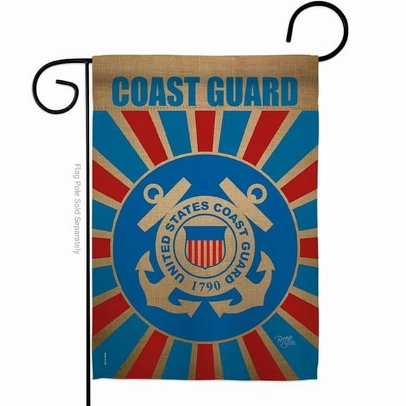 G158397-BO 13 x 18.5 in. Coast Guard Garden Flag with Armed Forces Double-Sided Decorative Vertical Flags House Decoration Banner Yard Gift