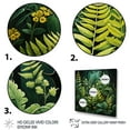 thumbnail image 3 of Designart "Dynamic Ferns Green and Black Contrast VII" Floral Floater Framed Canvas Print, 3 of 7