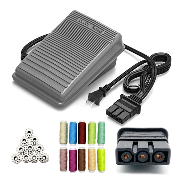 Multifunctional sewing machine foot pedal controller replacement part FC-322 XC8816-021, includes a 6.5-foot AC power cord
