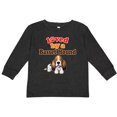 thumbnail image 3 of Inktastic Basset Hound Dog Lover Gift Boys or Girls Long Sleeve Toddler T-Shirt, 3 of 5