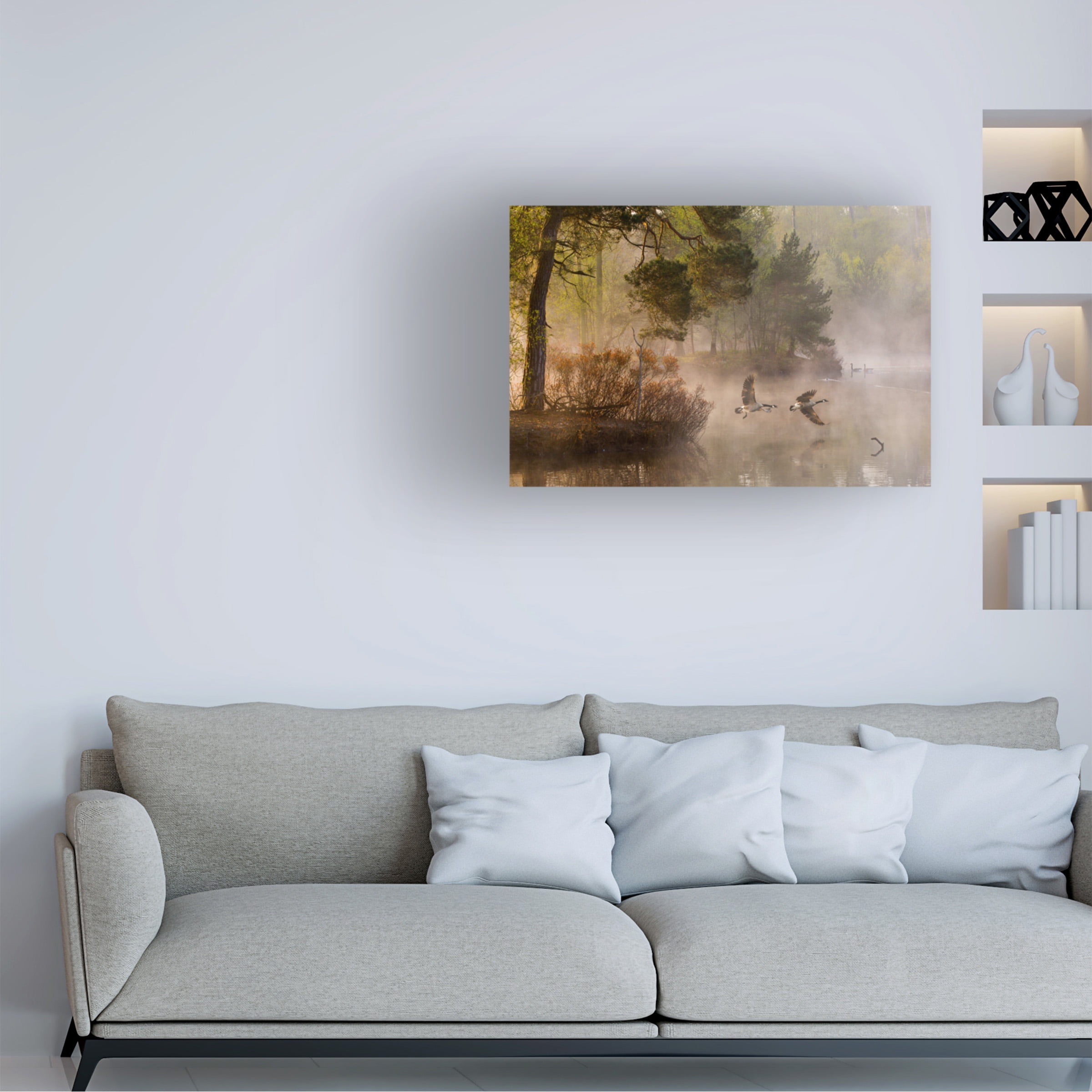Anton Van Dongen 'Goose Fight' Canvas Art