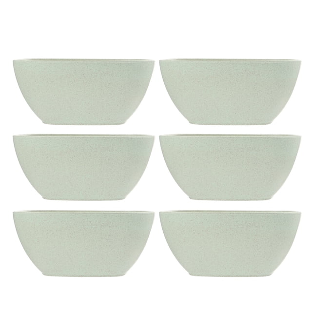 1 Set 6Pcs Wheat Straw Bowls Practical Salad Bowls Eco-friendly Tableware