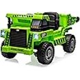 thumbnail image 1 of Historyli Camión Volquete de Juguete para Montar 12v para Niños 4-8 Años, Vehículo de Construcción 4x4 con Mando a Distancia, Caja Volquete y Pala Eléctricas, Música Bluetooth, 2 Velocidades, Verde, 1 of 7