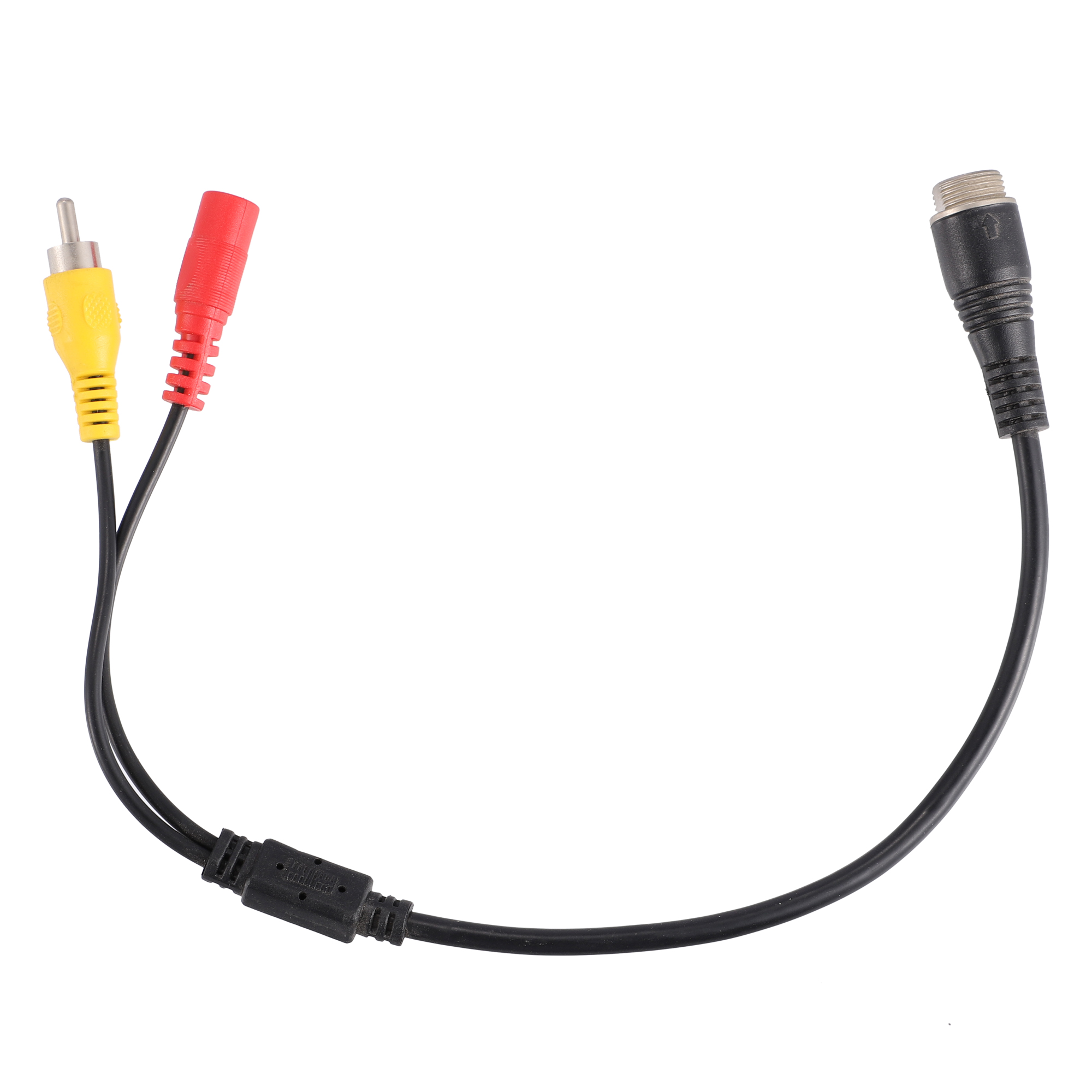 Unique Bargains Car Camera Adapter Male to RCA AV Male DC Female Connector