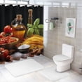 thumbnail image 7 of Creowell Pasta Pretty Shower Curtain Bathroom Decor 100% Polyester Fiber Set with Hooks 36x72, 7 of 7