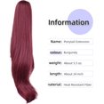 thumbnail image 3 of ORUYROP Extension de Queue de Cheval, extensions de Cheveux à Pince Griffe de 22 Pouces Queue de Cheval Cheveux Longs et Lisses Extension de Cheveux Pièce de Cheveux Synthétique d'Apparence Naturelle pour Femmes Bourgogne, 3 of 7