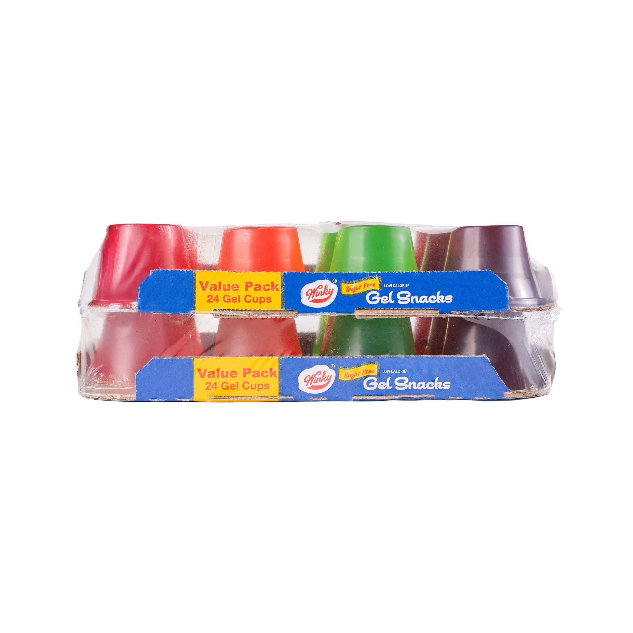 Winky Brand Sugar Free Gelatin, 24 Count Plastic Cups, Refrigerated, Gluten Free