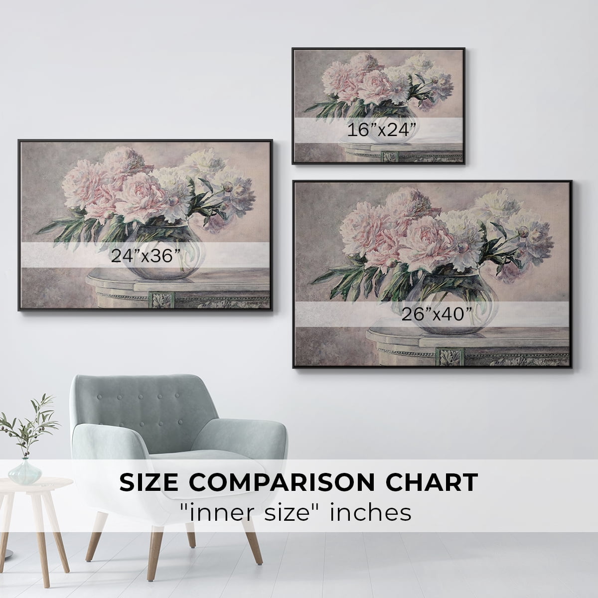 Vintage Botanical Print-LIX By Wexford Home Framed in Black Wood Gallery Wrapped Canvas 27 in. x 41 in.