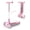 Pink, variant on SIMATE Kids Kick Scooter Ages 3-12, 3 Wheel Scooter with Light Up Wheels & 3 Adjustable Handlebars, Boys and Girls Gift,Black