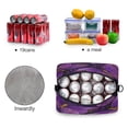 thumbnail image 4 of Insulated Crossbody Lunch Bag 10L Lunch Tote with Adjustable Shoulder Strap for Work Office Picnic Glowing Purple Butterfly, 4 of 6